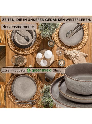 Sänger Tafelservice Kairo Graphit - 24 teilig aus Steingut