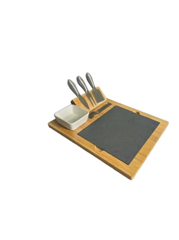 relaxdays Käsebrett in Natur - (B)32 x (H)6,5 x (T)27 cm