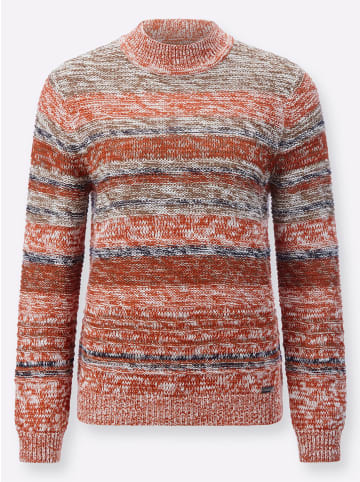 WITT WEIDEN Langarm-Pullover in rostrot-braun-meliert