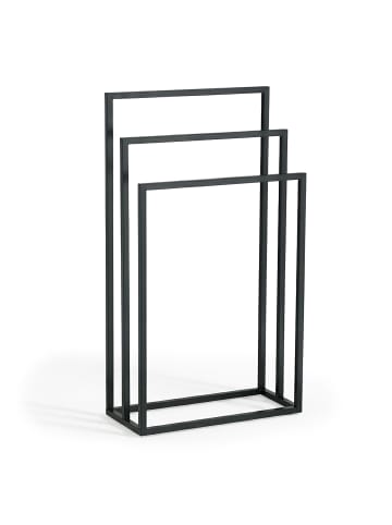 relaxdays Handtuchständer in Schwarz - (B)46 x (H)82,5 x (T)21 cm