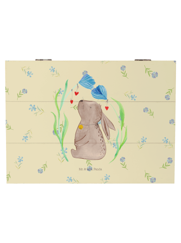 Mr. & Mrs. Panda Holzkiste Hase Blume ohne Spruch in Blumig