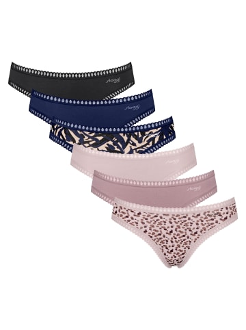 Sloggi Slip 6er Pack in Blau/Rosa