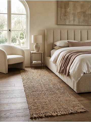 KADIMA DESIGN Jute-Teppich Naturfaser ERME Boho Wohnzimmer