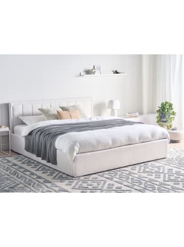 Beliani Doppelbett MONTLAUR in Weiß - (W) 189 x (H) 89 x (L) 216 cm