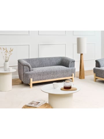 Beliani 2-Sitzer Sofa ALNOR in Grau/Braun - (W) 162 x (H) 67 x (L) 85 cm