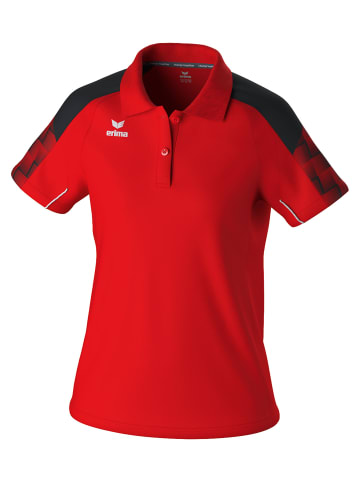 erima Damen Poloshirt in rot/schwarz