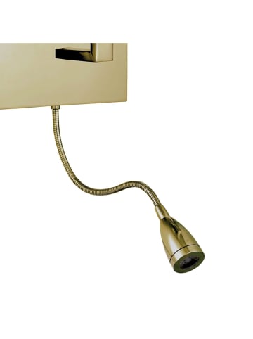 Licht-Erlebnisse Wandlampe (B)20 x (H)26 cm in Messing Weiß