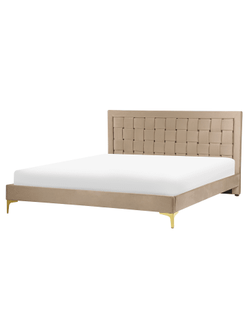 Beliani 3-tlg Doppelbett LIMOUX in Beige