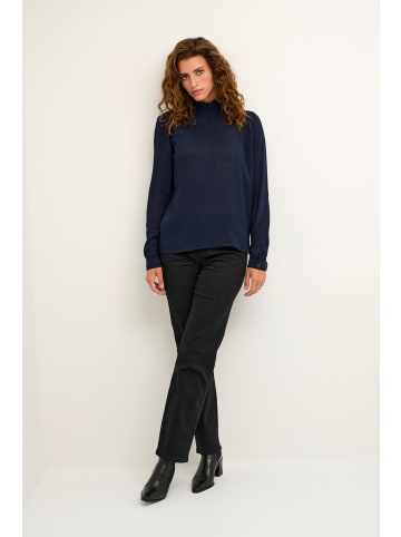 Kaffe Langarm-Bluse Trine in Midnight Marine