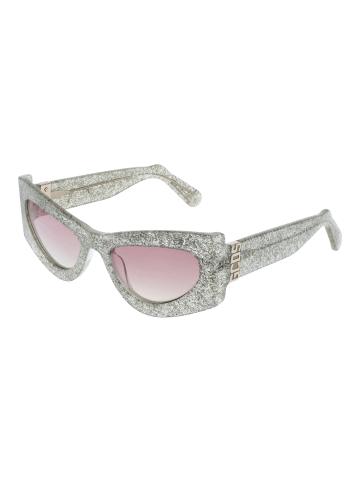 GCDS Unisex Sonnenbrillen Katzenauge Silber