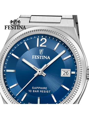 Festina Analog-Armbanduhr Festina Swiss Made silber mittel (ca. 35mm)