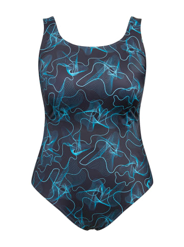 Ulla Popken Badeanzug in dunkles türkis