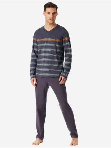 Schiesser Pyjama Casual Nightwear in graphit