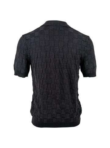 Roberto Geissini Squares Strick Polo Schwarz