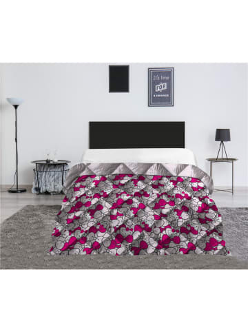 COFI 1453 Hello Kitty Bettbezug – Bettwäsche Set 240x220 cm pflegeleicht in Mehrfarbig