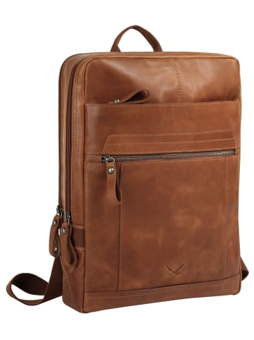 Sansibar Rucksack echt Leder in cognac