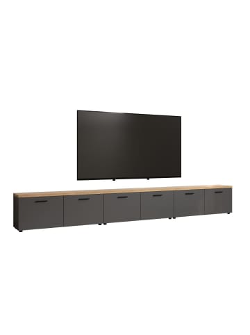 ebuy24 TV Tisch Baggio (3-teilig) Antrazit 360 x 40 cm