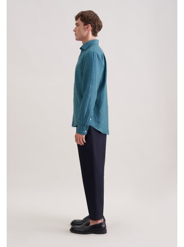 Seidensticker Leinenhemd Regular in Türkis