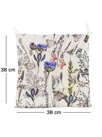 JACK Outdoor Motiv Stuhlkissen Sitzkissen 38x38cm Wasserfest Schmetterling in Lila