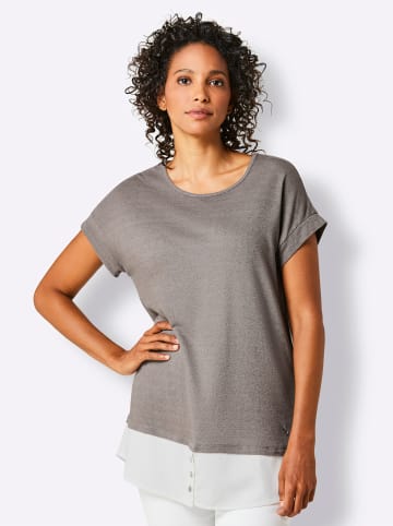 creation L Kurzarmshirt in taupe-ecru