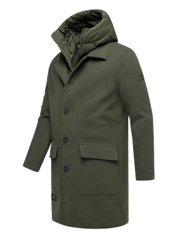 STONE HARBOUR Wollmantel Thiagoo XX in Dark Olive