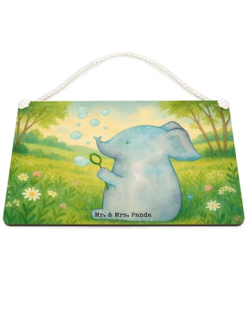 Mr. & Mrs. Panda holzbild Elefant Seifenblasen Design ohne Spruch in Weiß