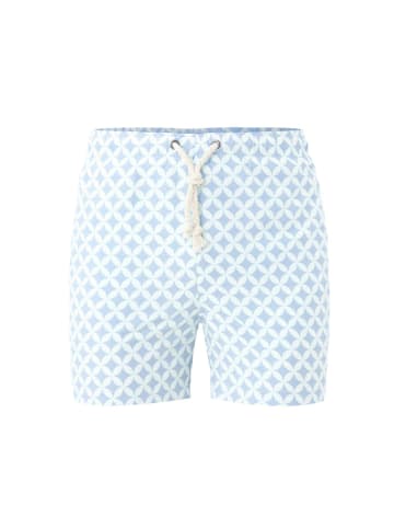 Gassa d’Amante Badeshorts Amalfi in Hellblau-weiss