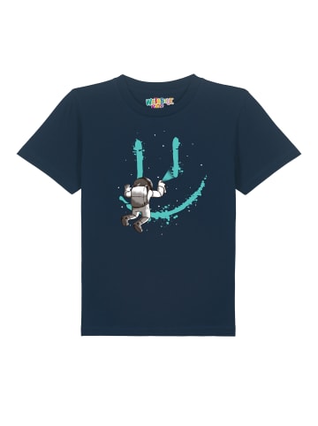 wat? Apparel T-Shirt Graffiti Astronaut in Dunkelblau