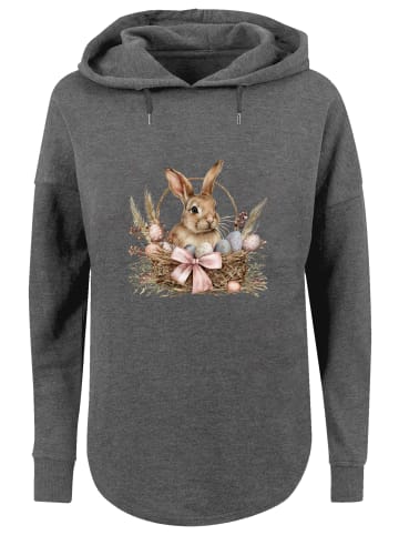 F4NT4STIC Oversized Hoodie Osterhasen Korb Dekor in charcoal
