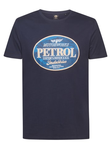 Petrol Industries Bedrucktes Jersey T-Shirt Estrella in Blau