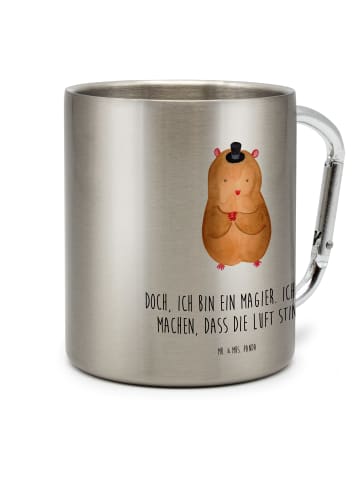 Mr. & Mrs. Panda Becher Hamster Hut mit Spruch in Silber