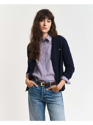Gant Strickjacke aus Baumwolle in Evening Blue