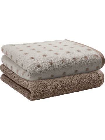 Erwin Müller Frottier, Jacquard Duschtuch 2er-Pack Sigmaringen in natur