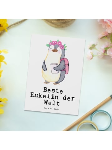 Mr. & Mrs. Panda Wanddeko Pinguin Beste Enkelin der Welt mit Spruch in Weiß