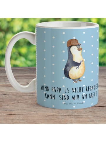 Mr. & Mrs. Panda Kindertasse Wenn Papa es nicht reparieren kann,... in Blau Pastell