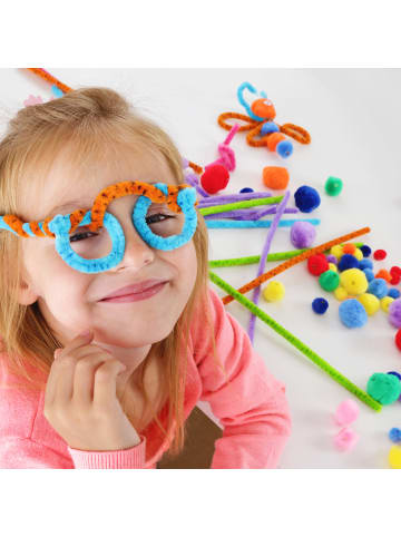 relaxdays 2000x Pompons in Bunt - Ø 2 cm