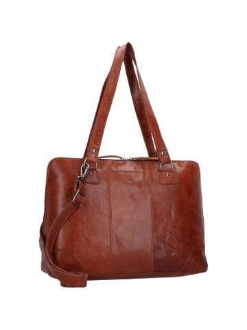 The Chesterfield Brand Antique Buff Schultertasche Leder 38 cm Laptopfach in cognac