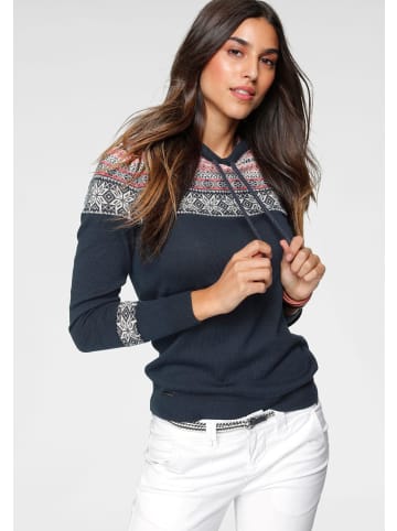 Kangaroos Kapuzenpullover in marine-gemustert