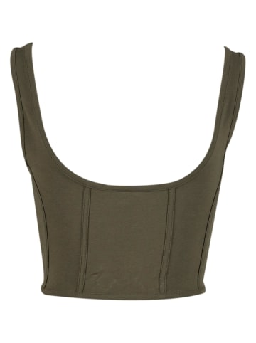 Urban Classics Urban Classics Cropped T-Shirts in olive