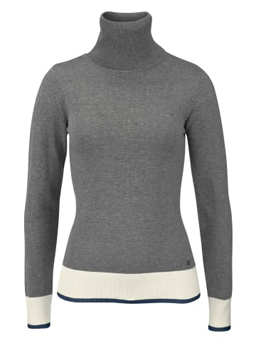 AJC Rollkragenpullover in grau-weiß-marine