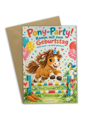Mr. & Mrs. Panda Geburtstagskarte Pony Bunt Design mit Spruch in Weiß