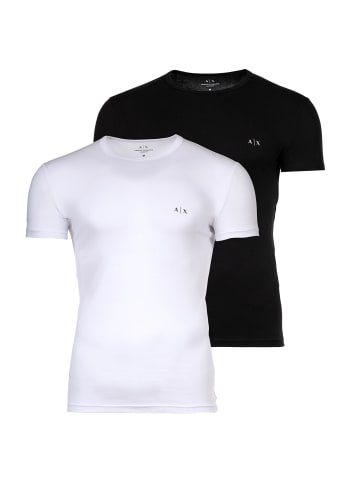 Armani Exchange T-Shirt 2er Pack in Schwarz/Weiß