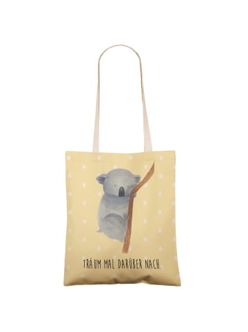 Mr. & Mrs. Panda Tasche Koalabär mit Spruch in Gelb Pastell