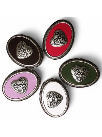 FRONHOFER Trachtengürtel Damen Herz in Lavendel