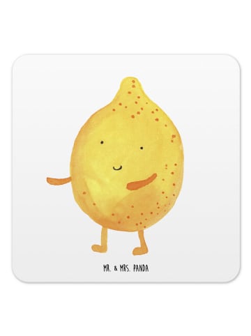 Mr. & Mrs. Panda Tischuntersetzer Beste Freunde Zitrone ohne Spruch in Weiß
