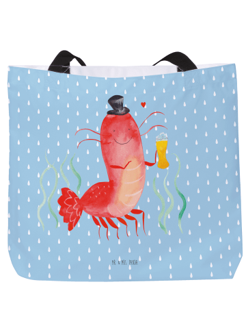 Mr. & Mrs. Panda Strandtasche Hummer Weizen ohne Spruch in Blau Pastell