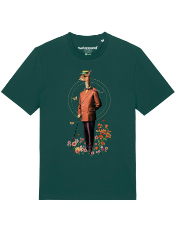 wat? Apparel T-Shirt Fancy Llama in Dunkelgrün