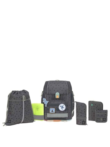 Lässig School Set Boxy Unique - Schulranzen Set 7tlg. (Gradient Green/Blue) in Speckles Anthracite