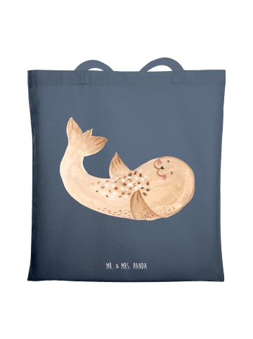 Mr. & Mrs. Panda ToteBag Robbe Liegen ohne Spruch in Indigo Blue