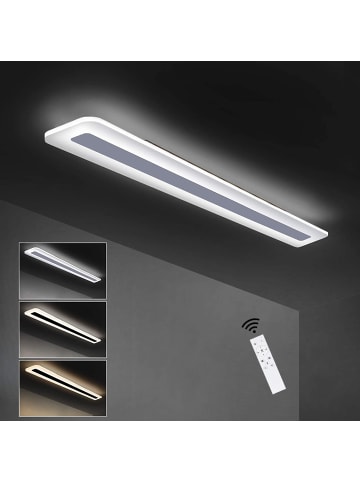 ZMH Deckenleuchte LED in weiß L 80cm Lange 3000-6500K dimmbar 30W Flurlampe